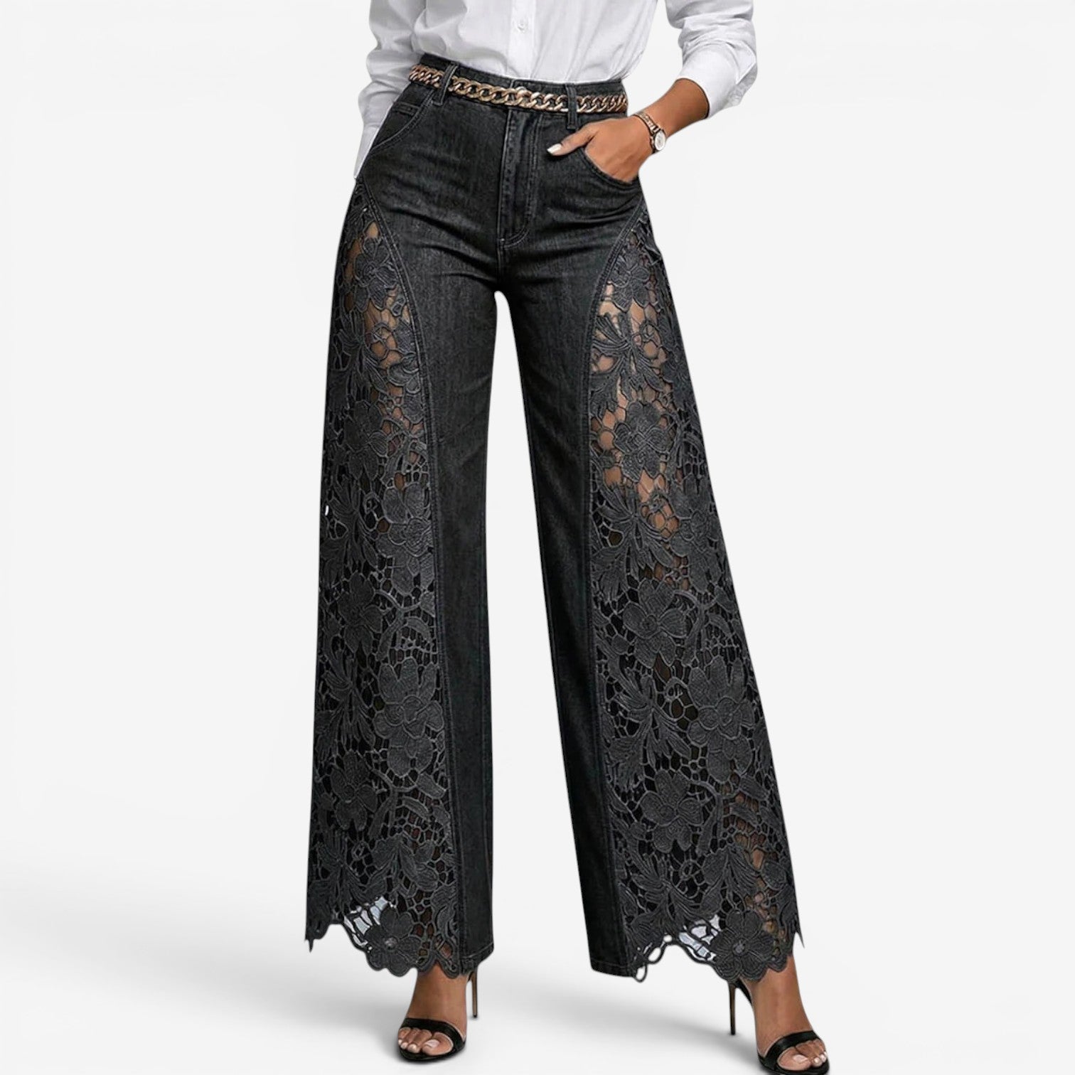 Wendy™ Jeans a gamba larga