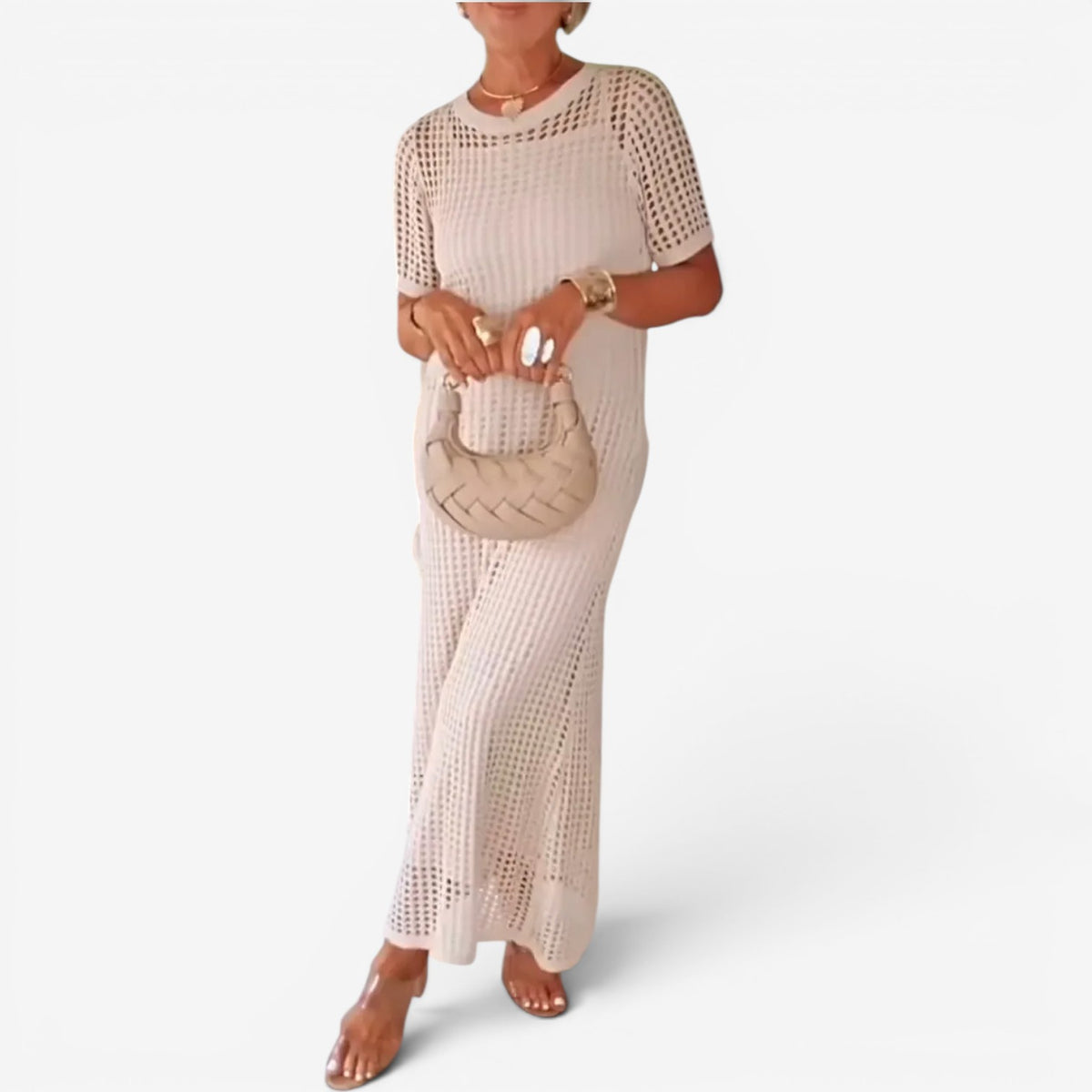 Sally™ Abito maxi in maglia traforata