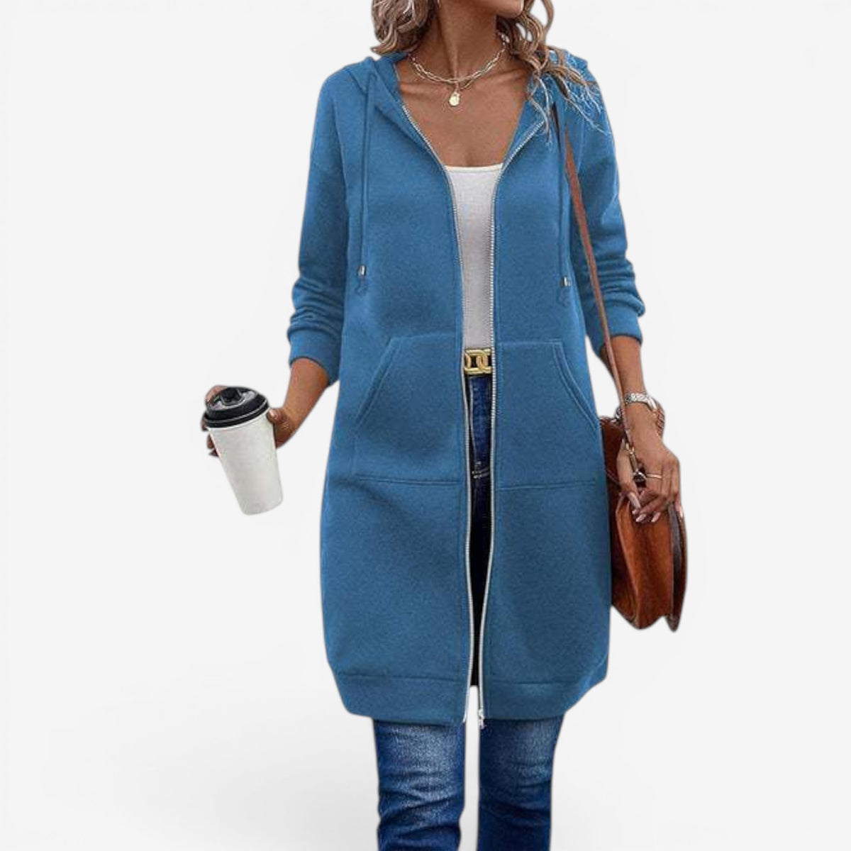 Carah™ Felpa lunga cardigan