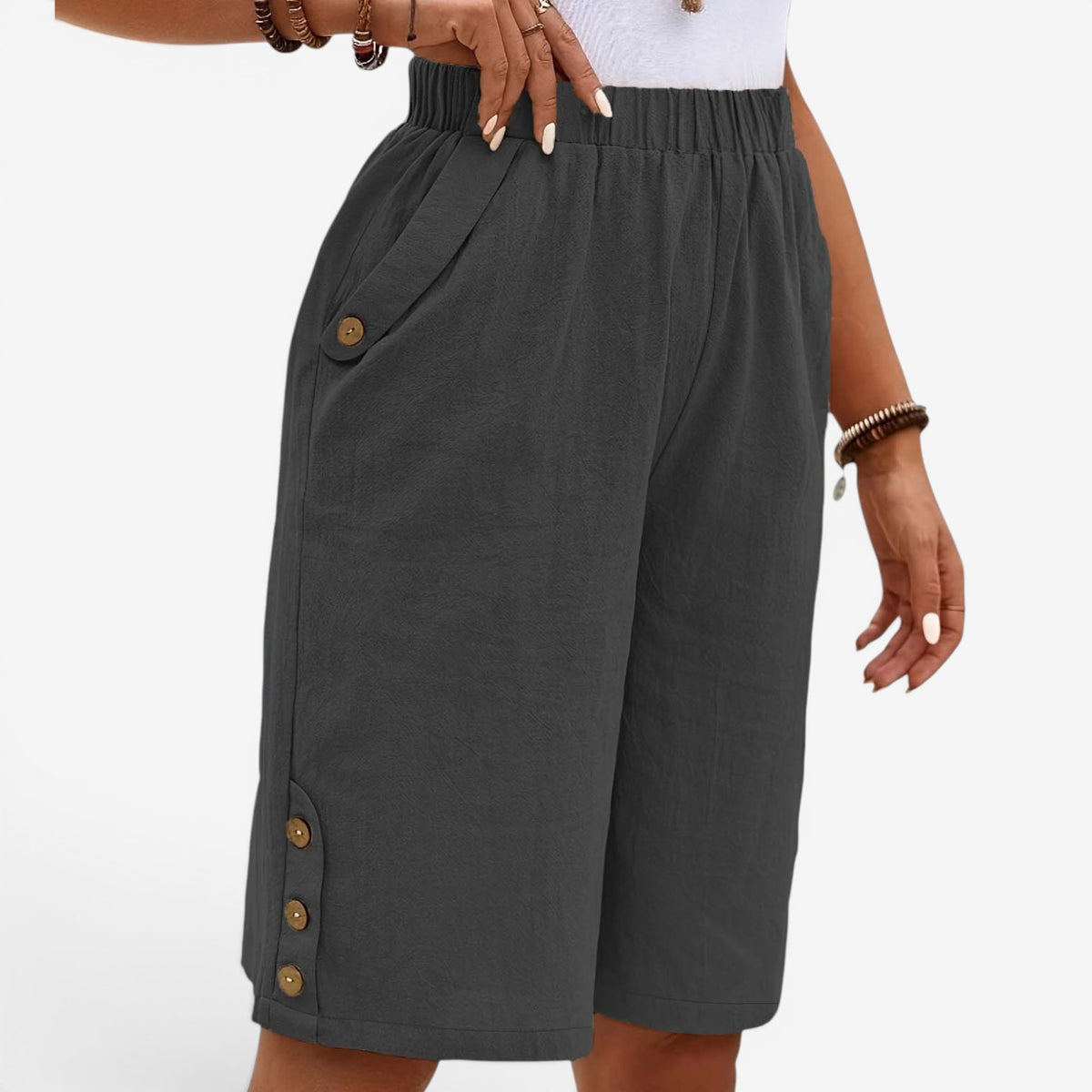 Gianne™ Pantaloni capri in lino
