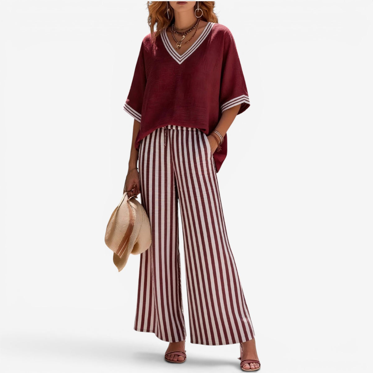Cephora™ Completo pantalone a righe
