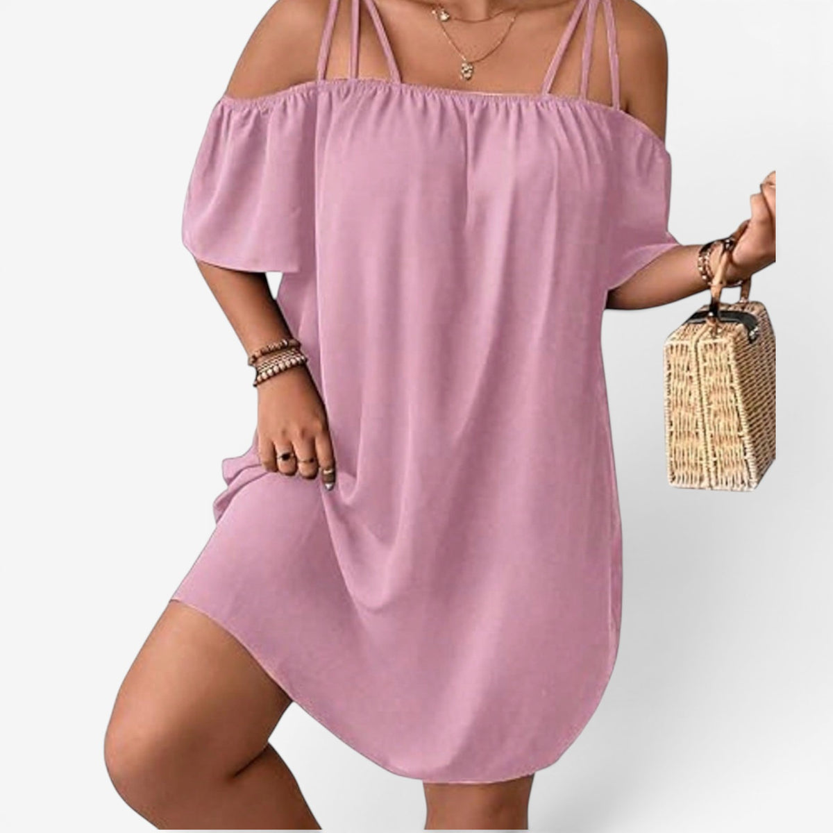 Jenina™ Abito corto off-shoulder