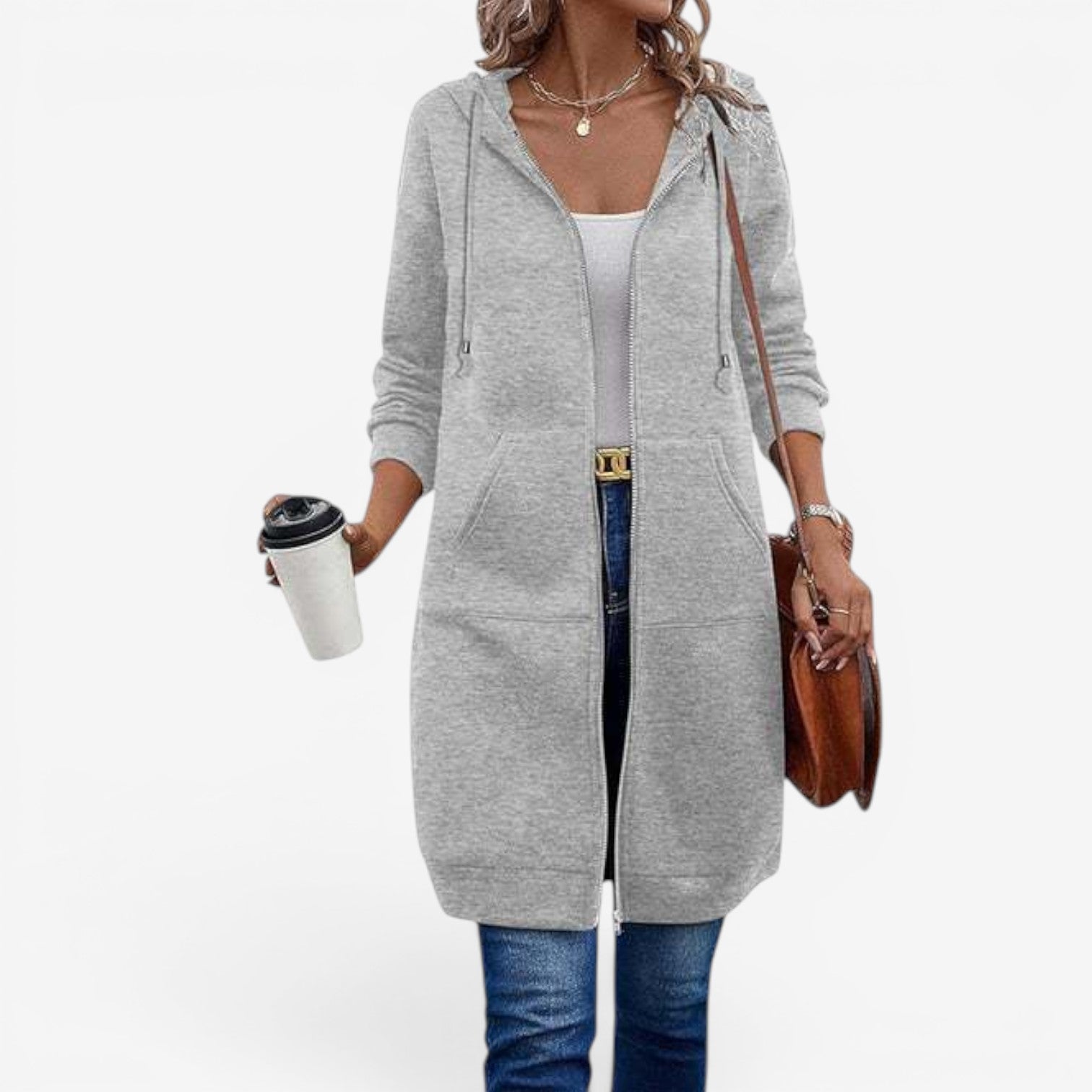 Carah™ Felpa lunga cardigan