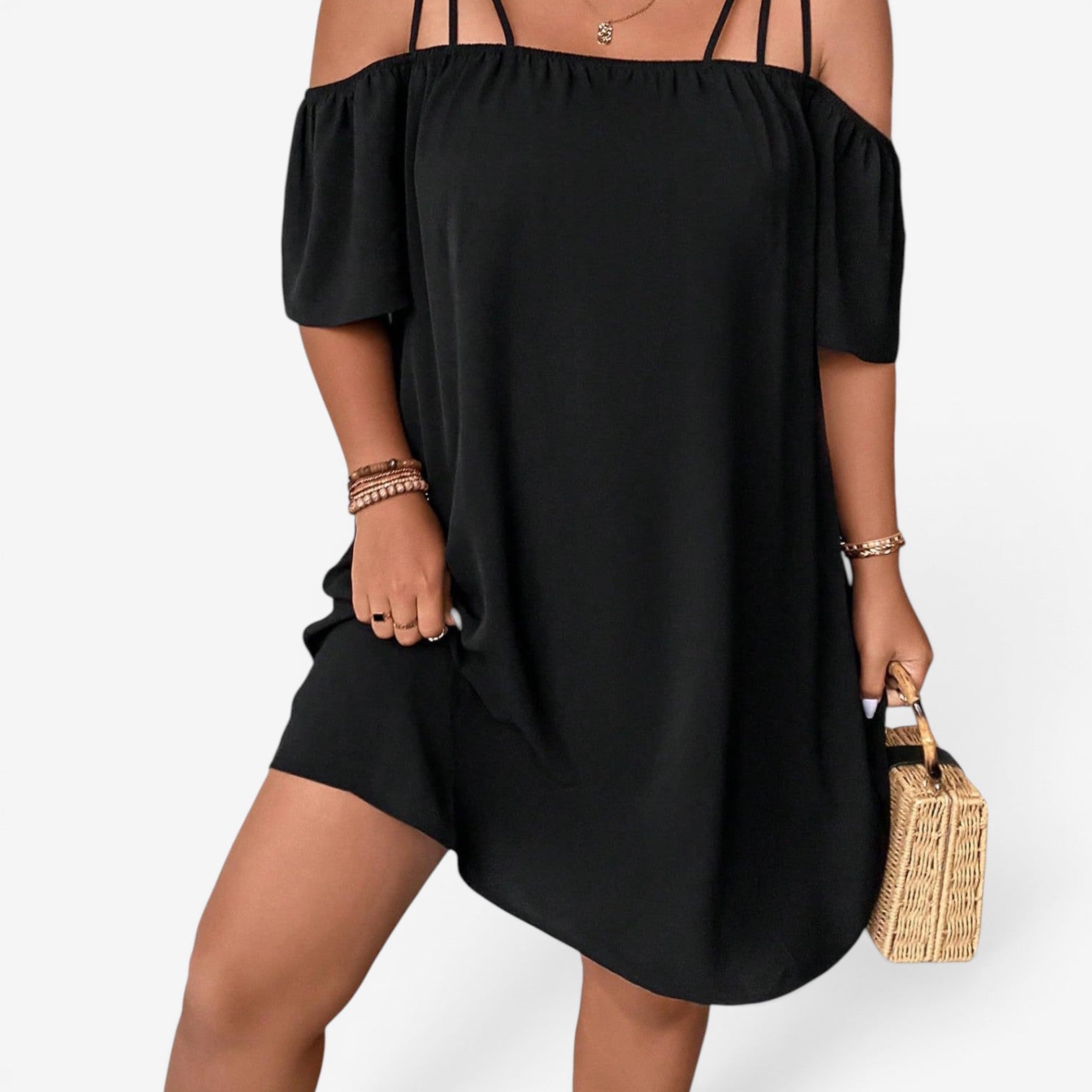 Jenina™ Abito corto off-shoulder