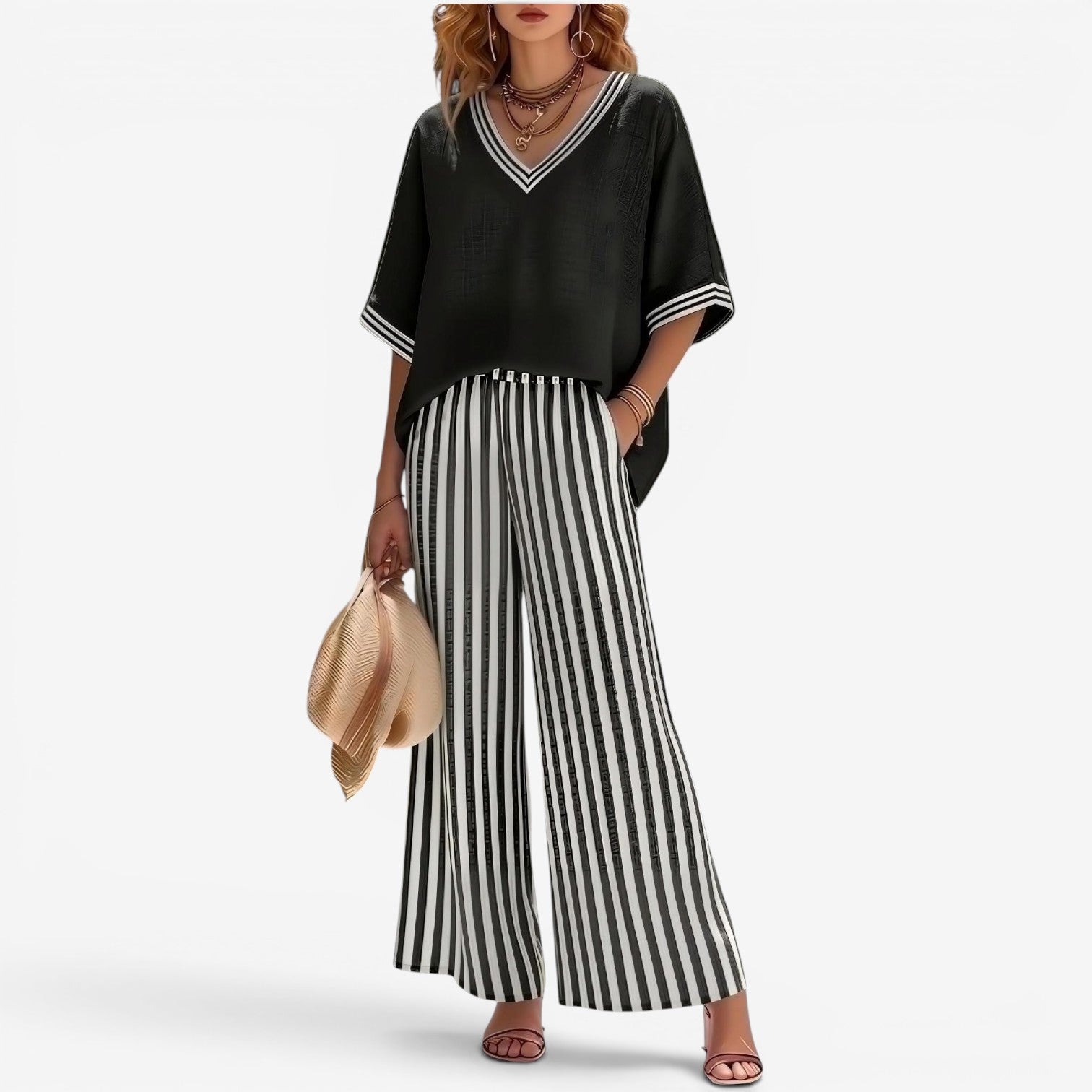 Cephora™ Completo pantalone a righe