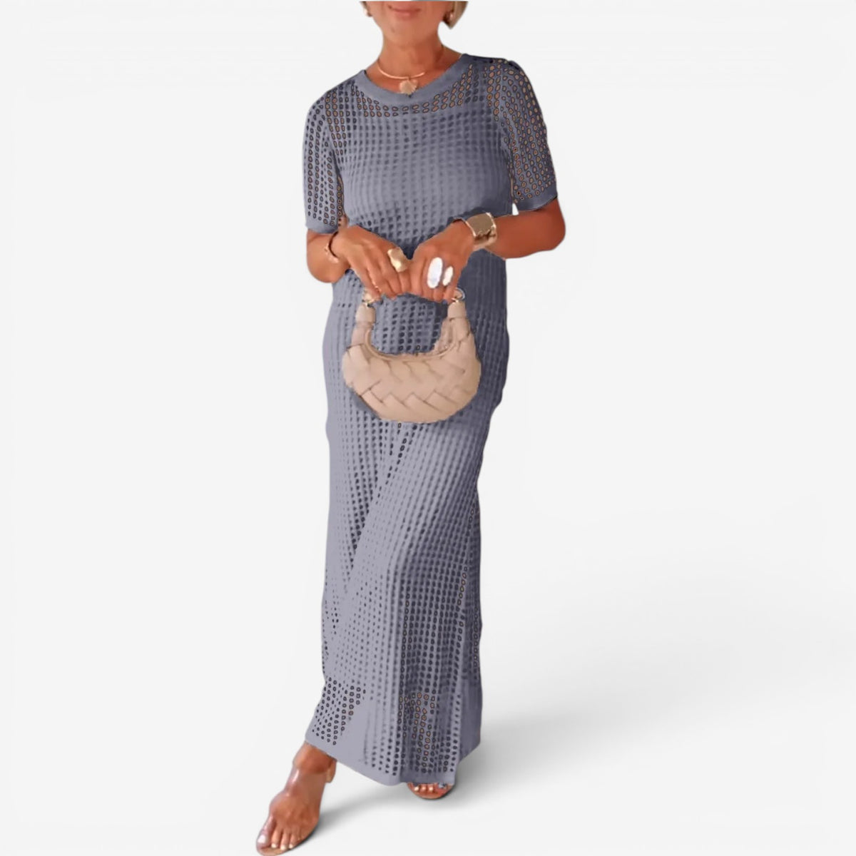 Sally™ Abito maxi in maglia traforata