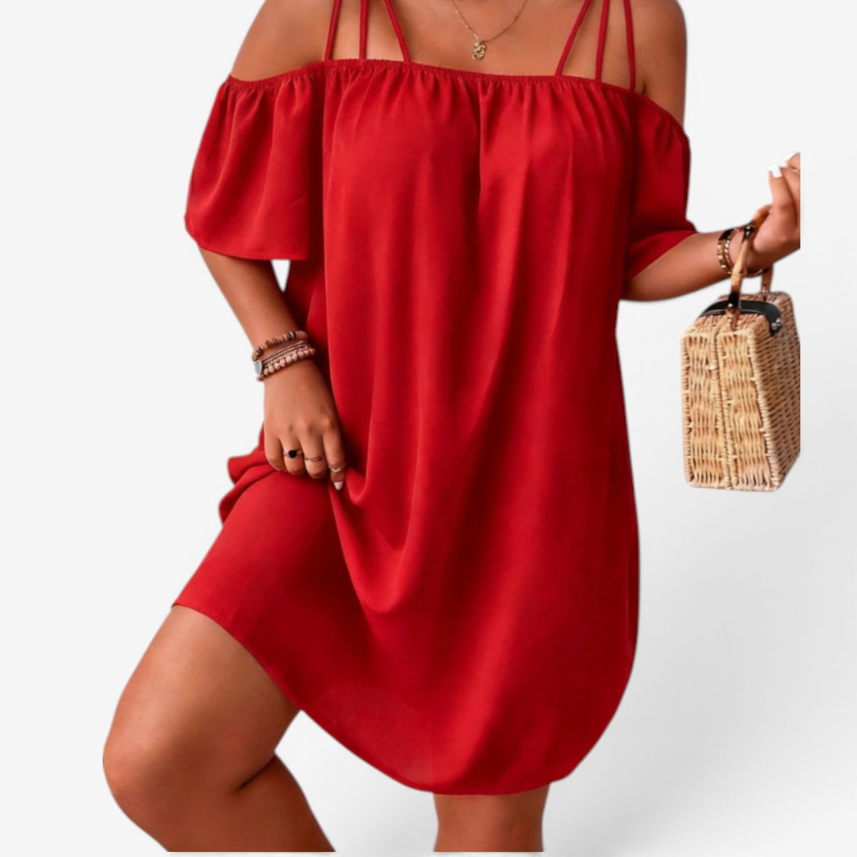 Jenina™ Abito corto off-shoulder