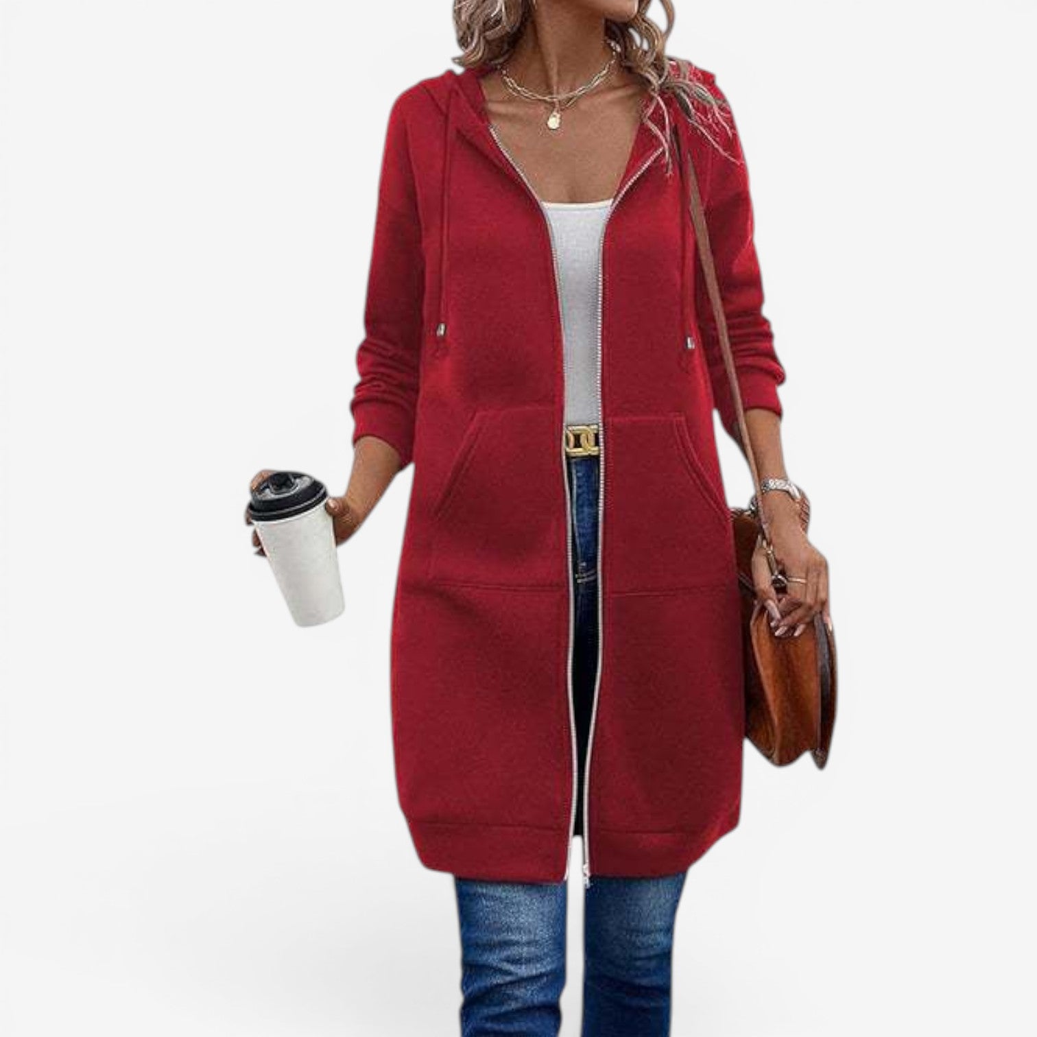 Carah™ Felpa lunga cardigan