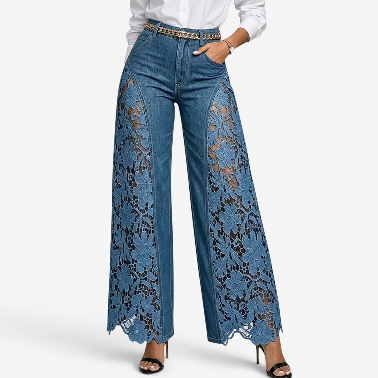 Wendy™ Jeans a gamba larga