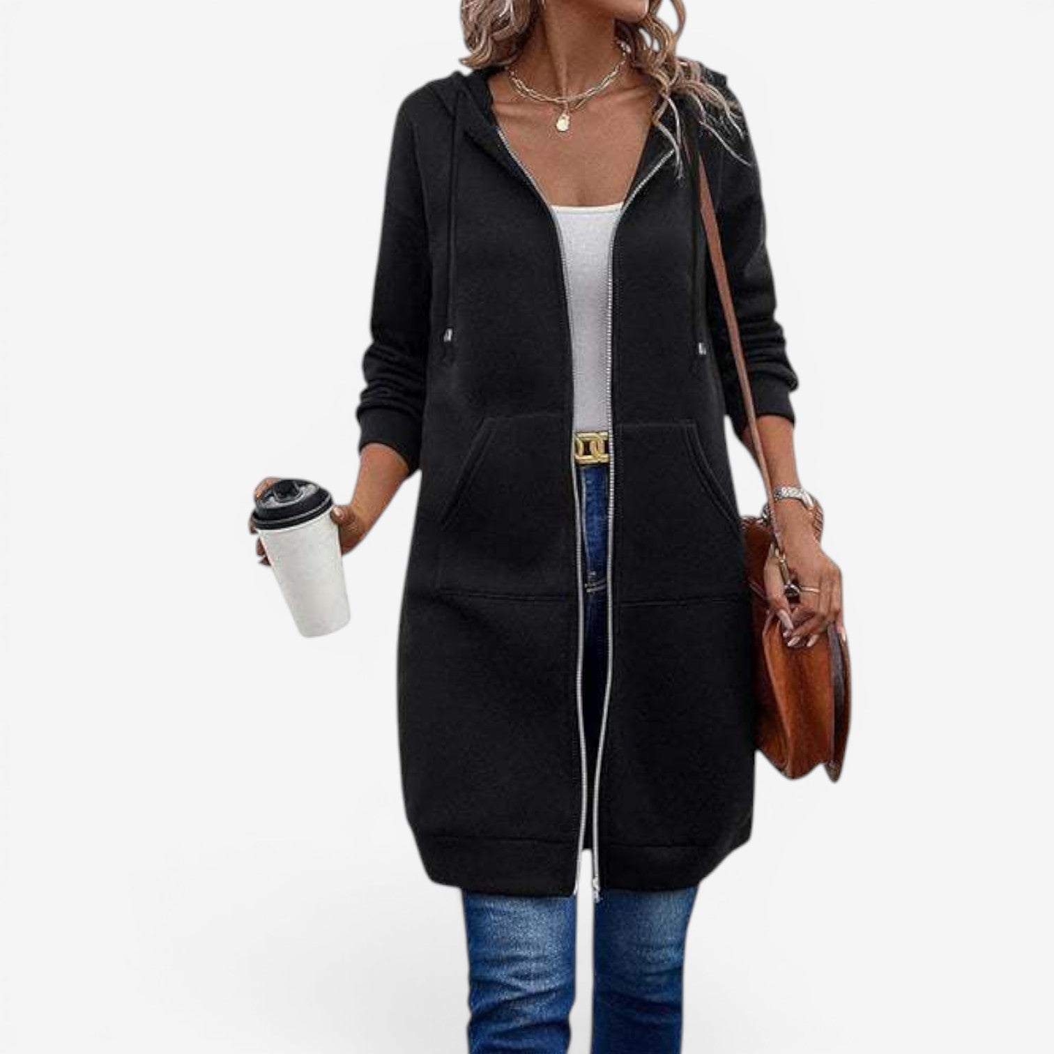 Carah™ Felpa lunga cardigan