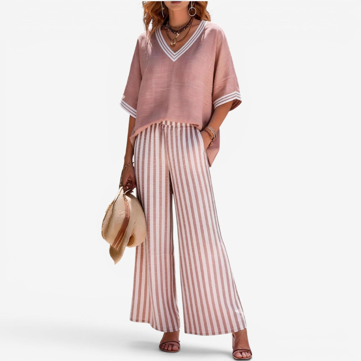 Cephora™ Completo pantalone a righe