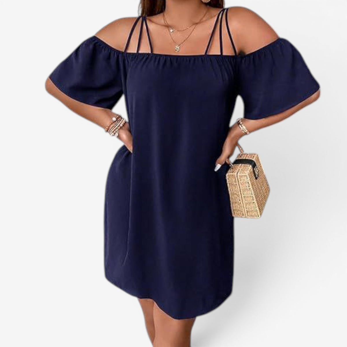 Jenina™ Abito corto off-shoulder