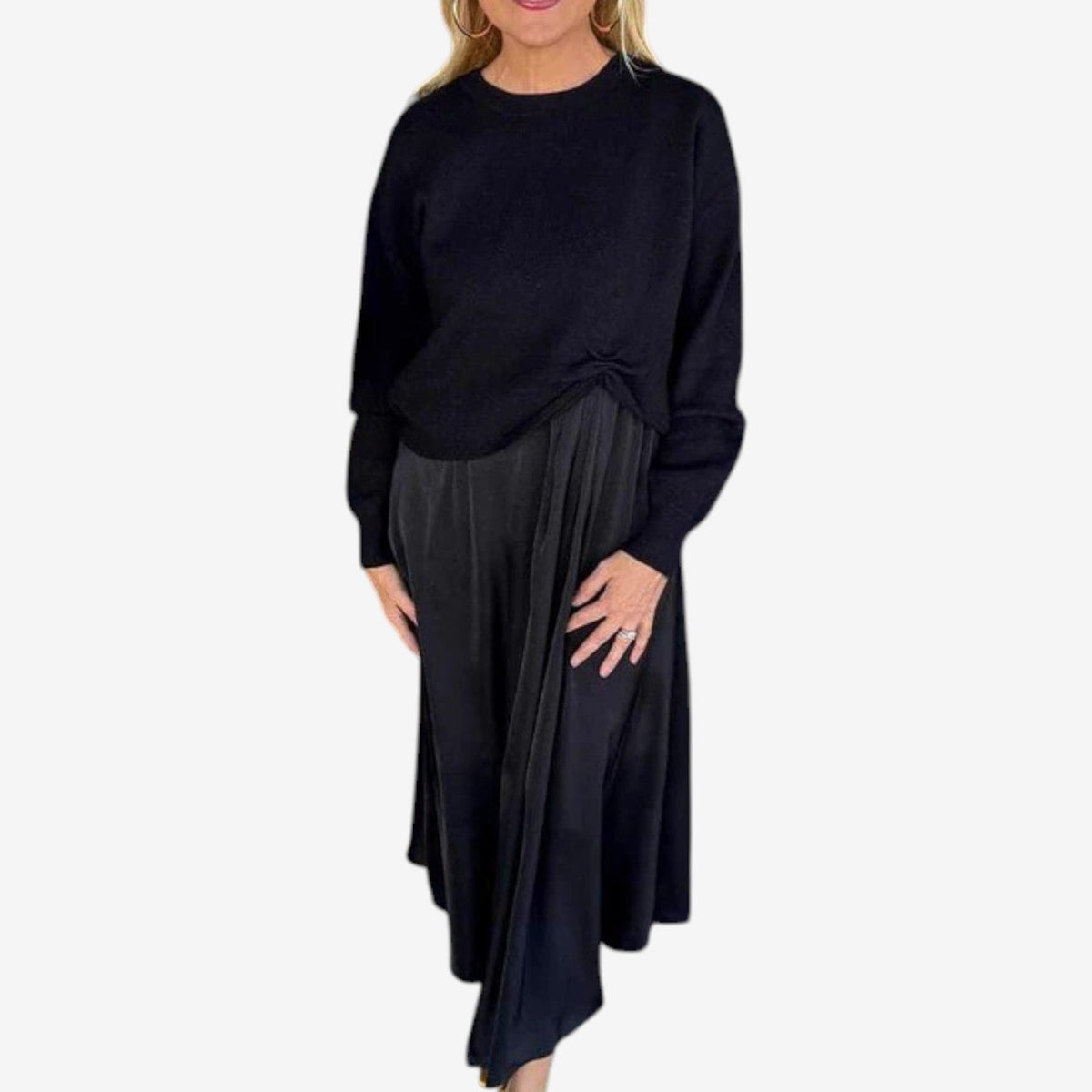 Odette™ Abito in maglia plissettata