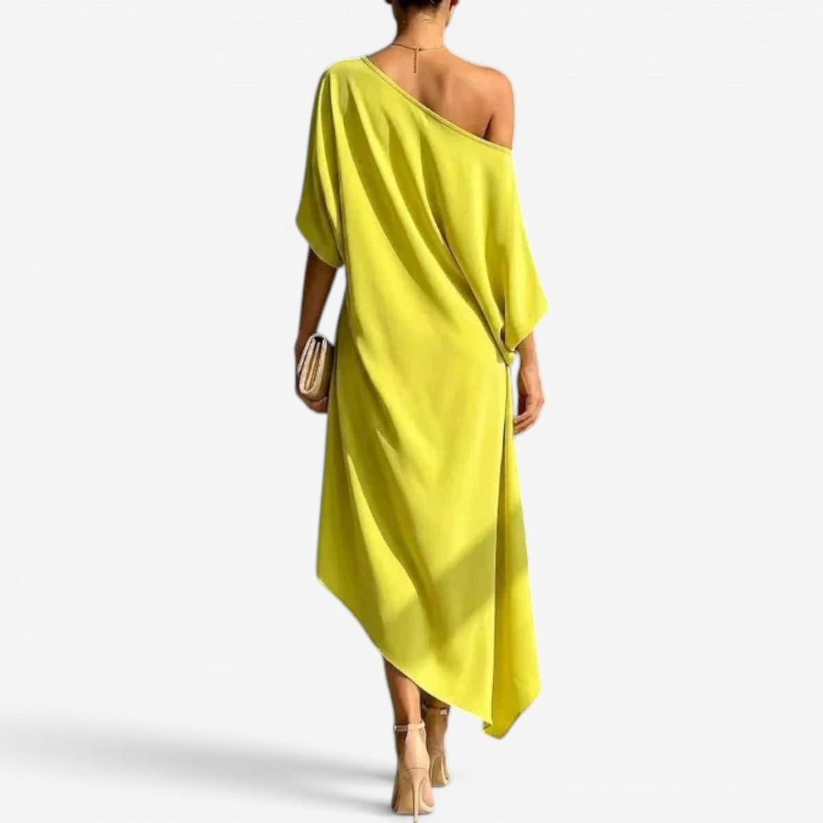 Candice™ Abito midi asimmetrico monospalla