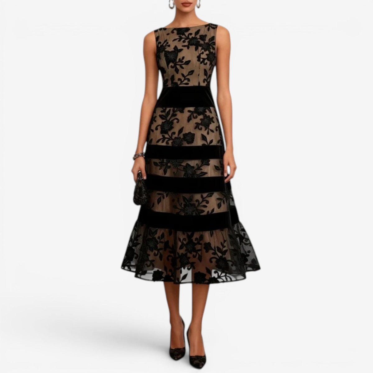 Pria™ Abito midi in pizzo floreale