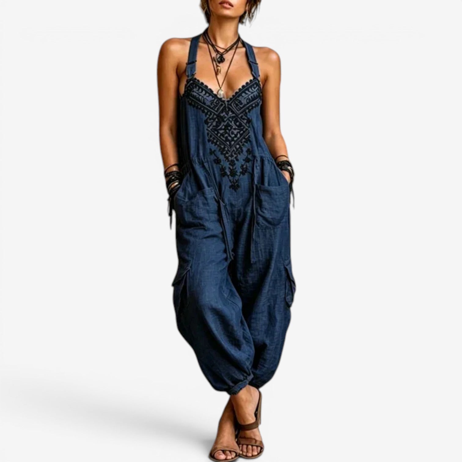 Emellia™ Tuta jumpsuit stile boho