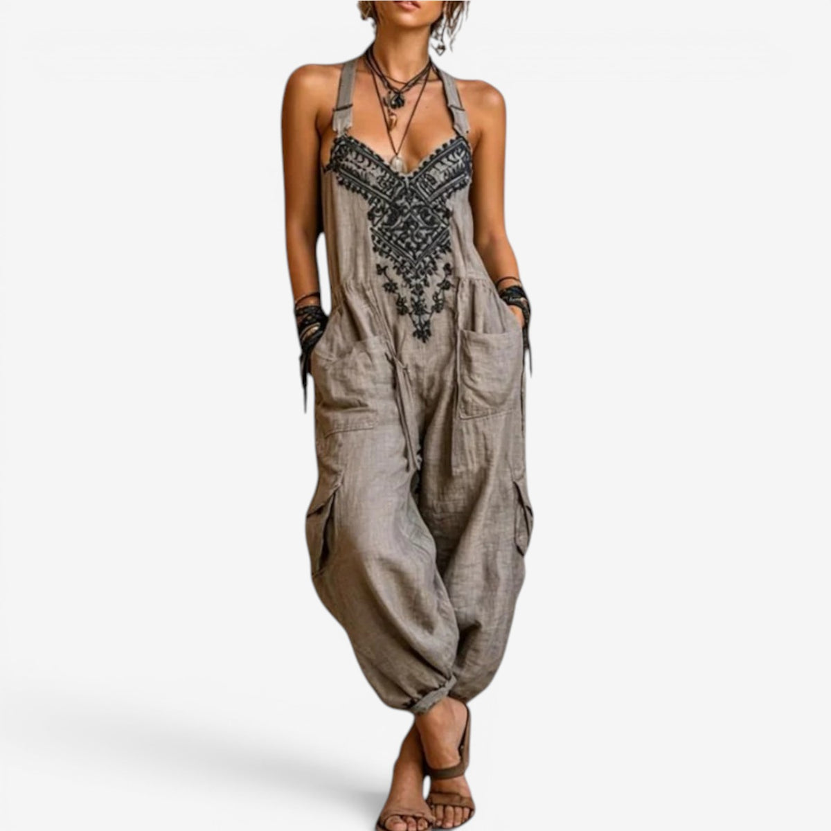 Emellia™ Tuta jumpsuit stile boho