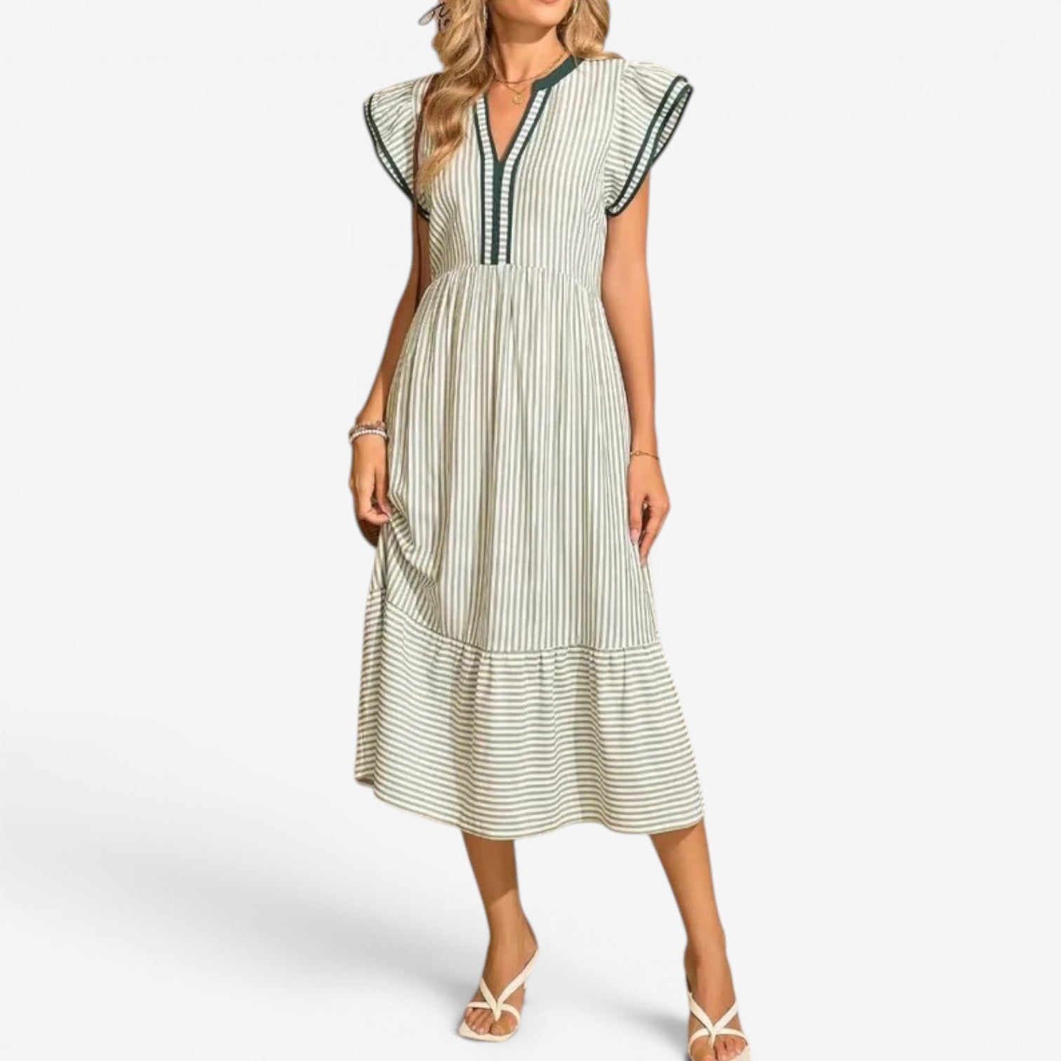 Jessie™ Abito midi a righe