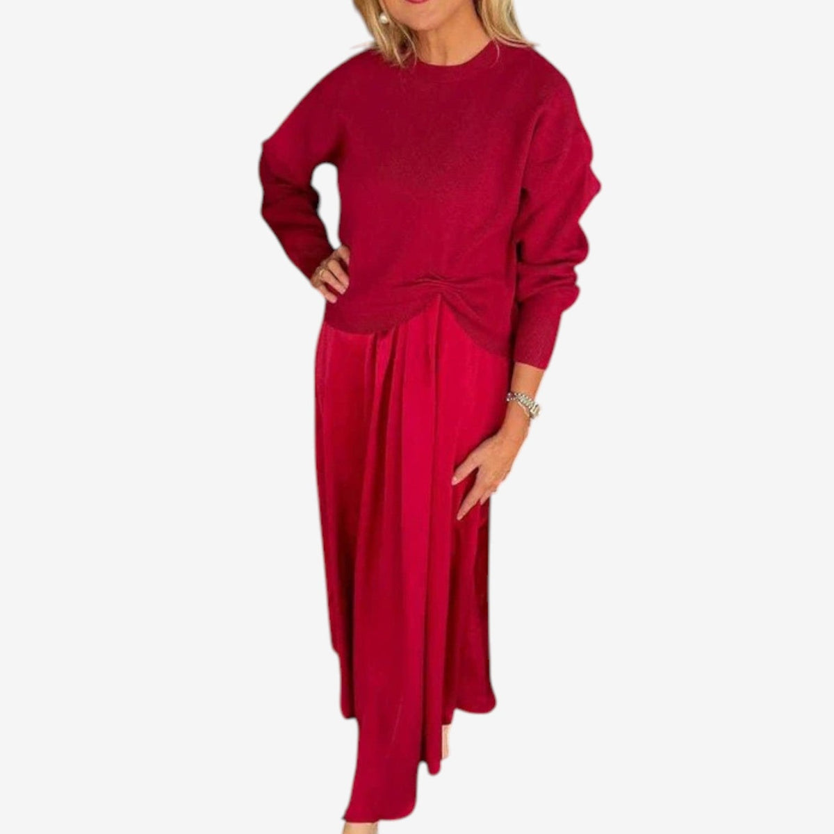 Odette™ Abito in maglia plissettata