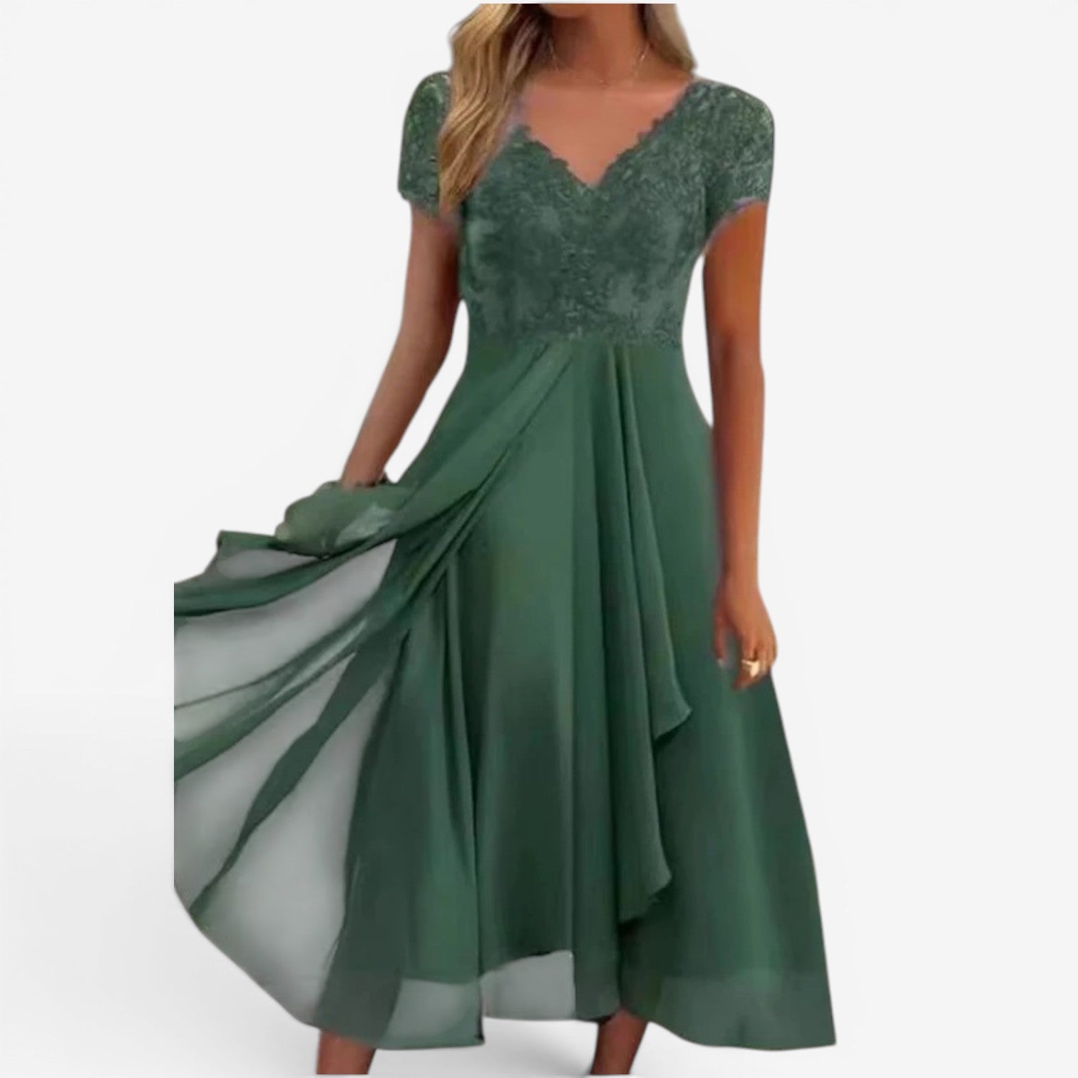 Suzzaine™ Abito midi chiffon