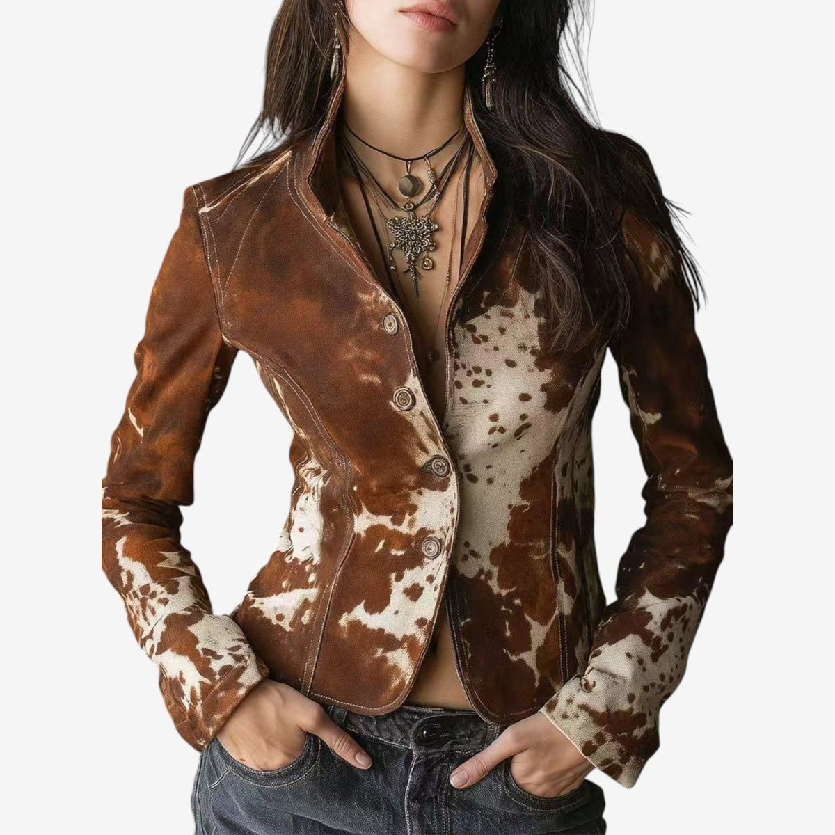 Laine™ Blazer effetto pelle