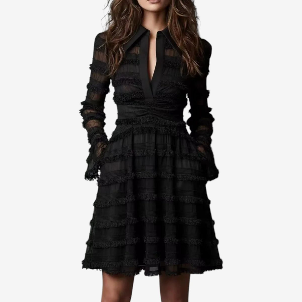 Hazel™ Abito elegante con volant