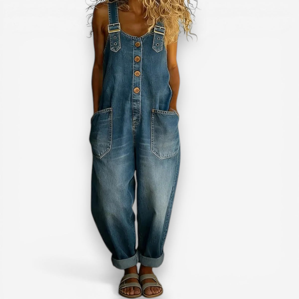 Casey™ Salopette ampia denim