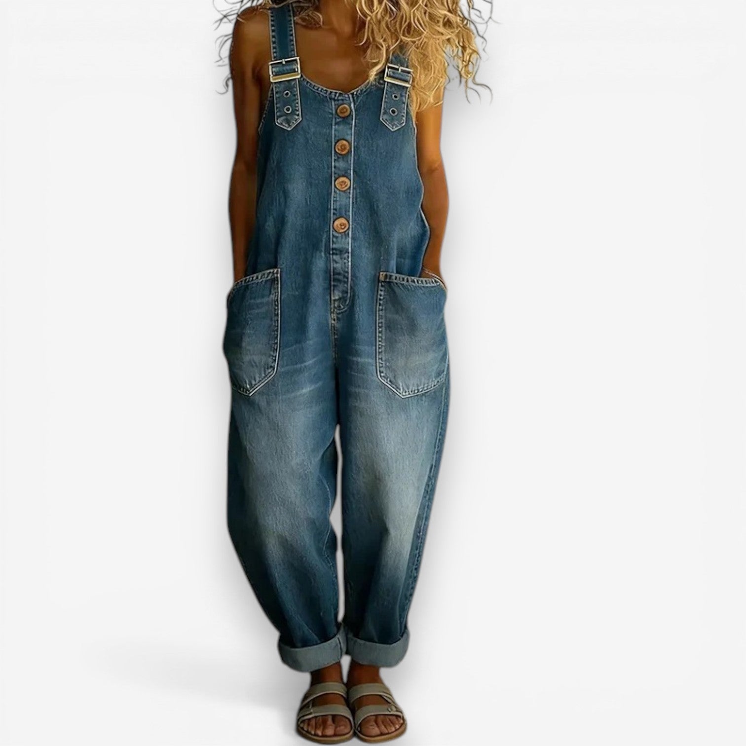 Casey™ Salopette ampia denim