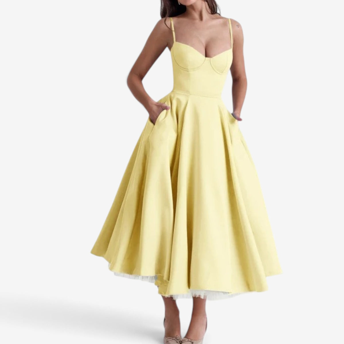 Lalaine™ Abito midi a bretelline