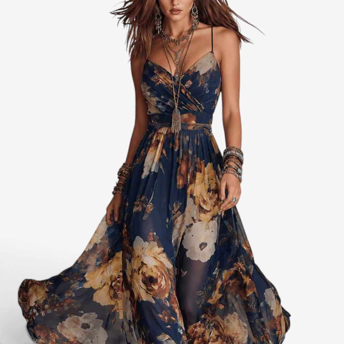 Zaira™ Abito lungo in chiffon