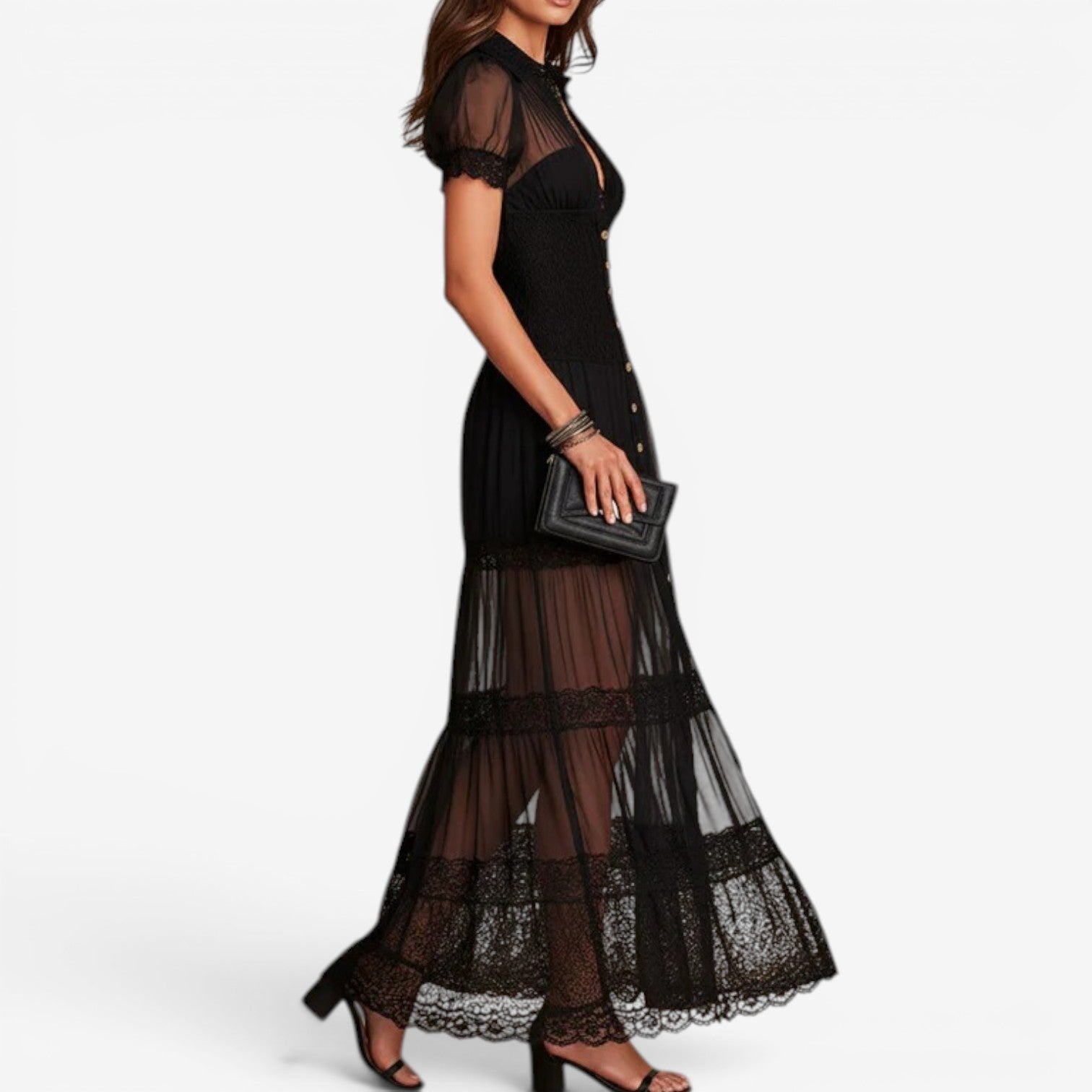 Janina™ Abito maxi chemisier