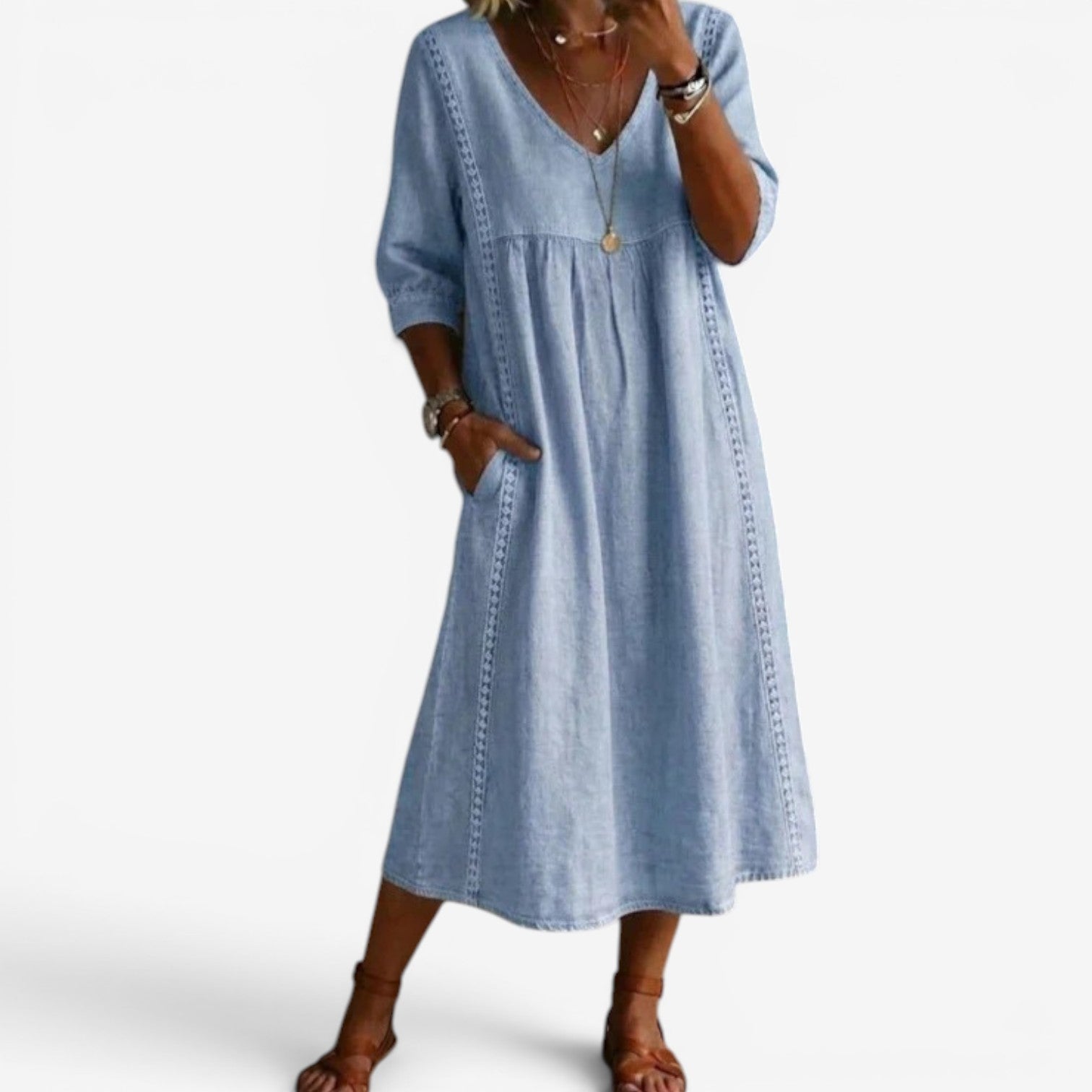 Carolline™ Vestito estivo con ricami