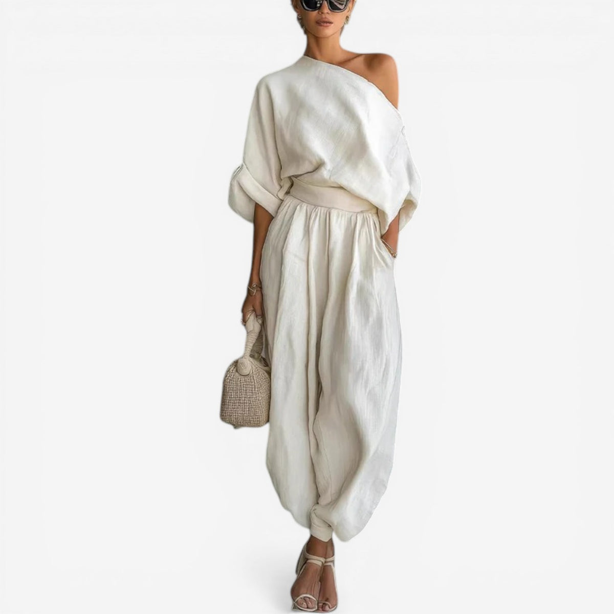 Jessica™ Completo in lino monospalla