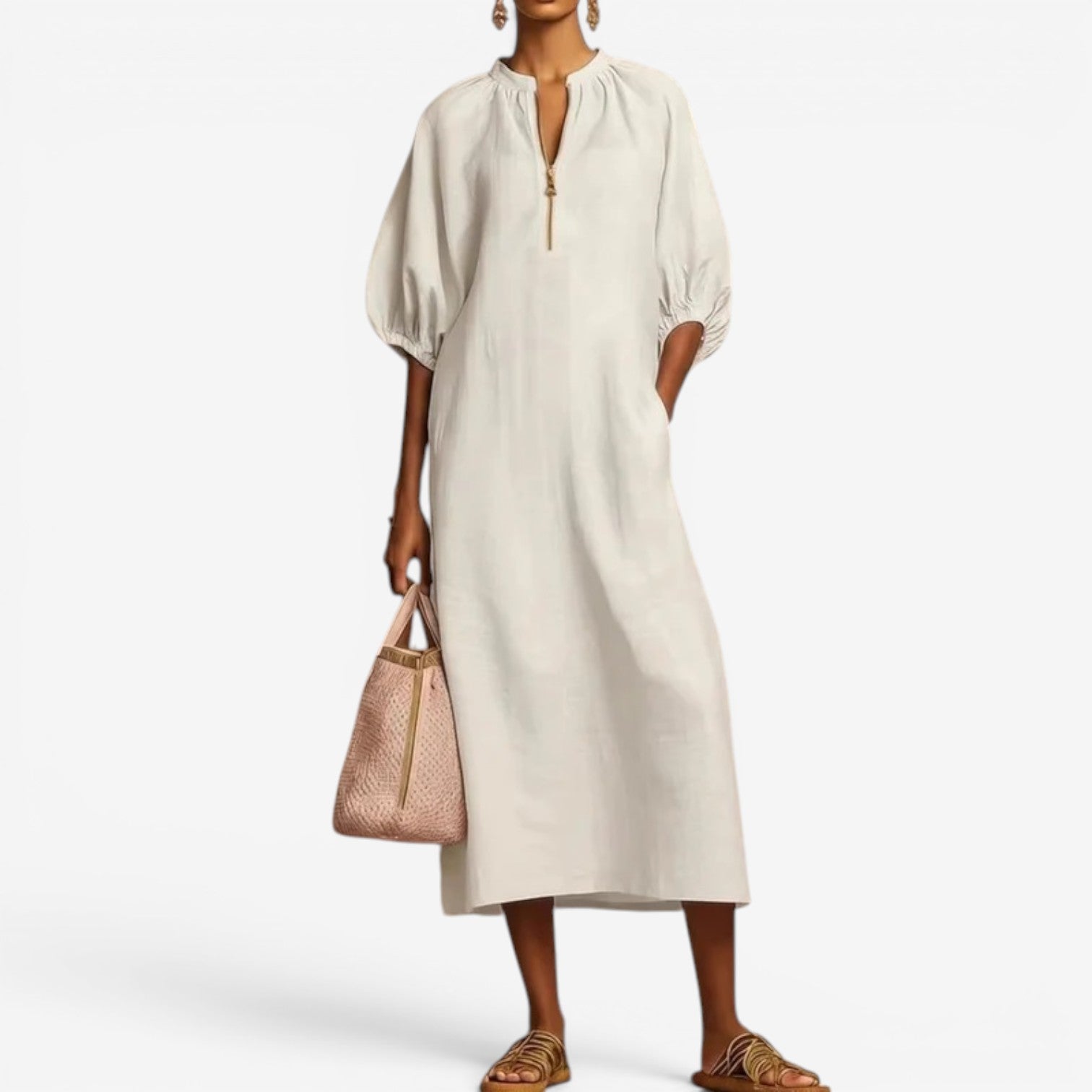Francen™ Abito midi con zip