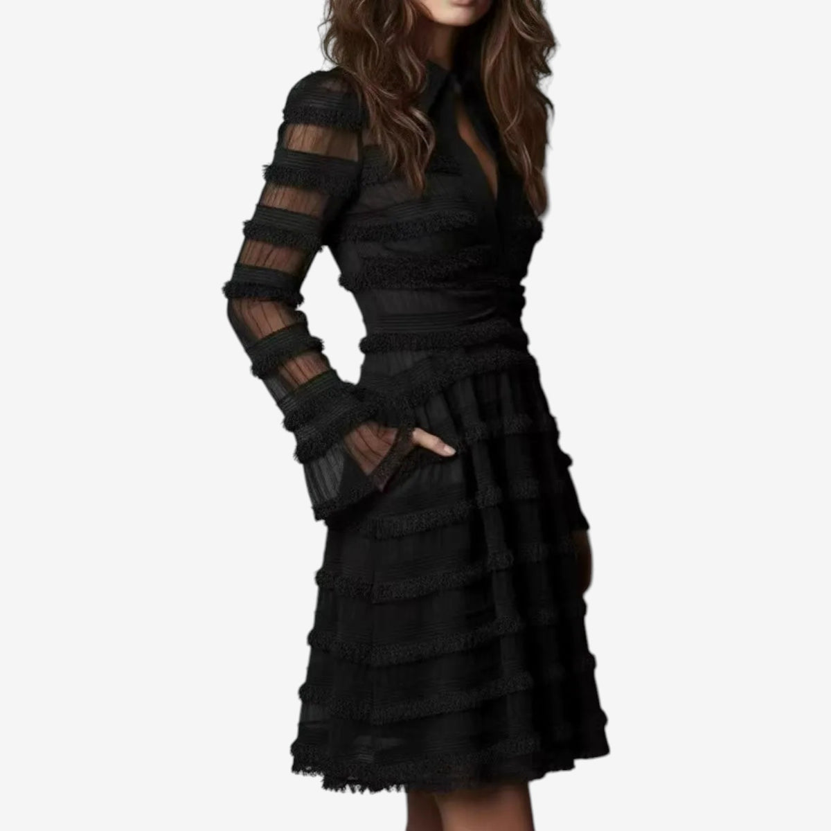 Hazel™ Abito elegante con volant