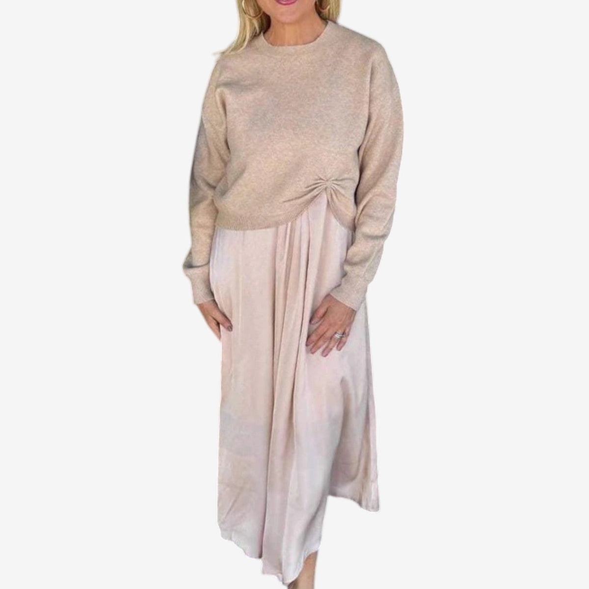 Odette™ Abito in maglia plissettata