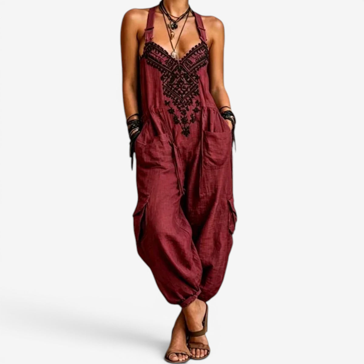 Emellia™ Tuta jumpsuit stile boho