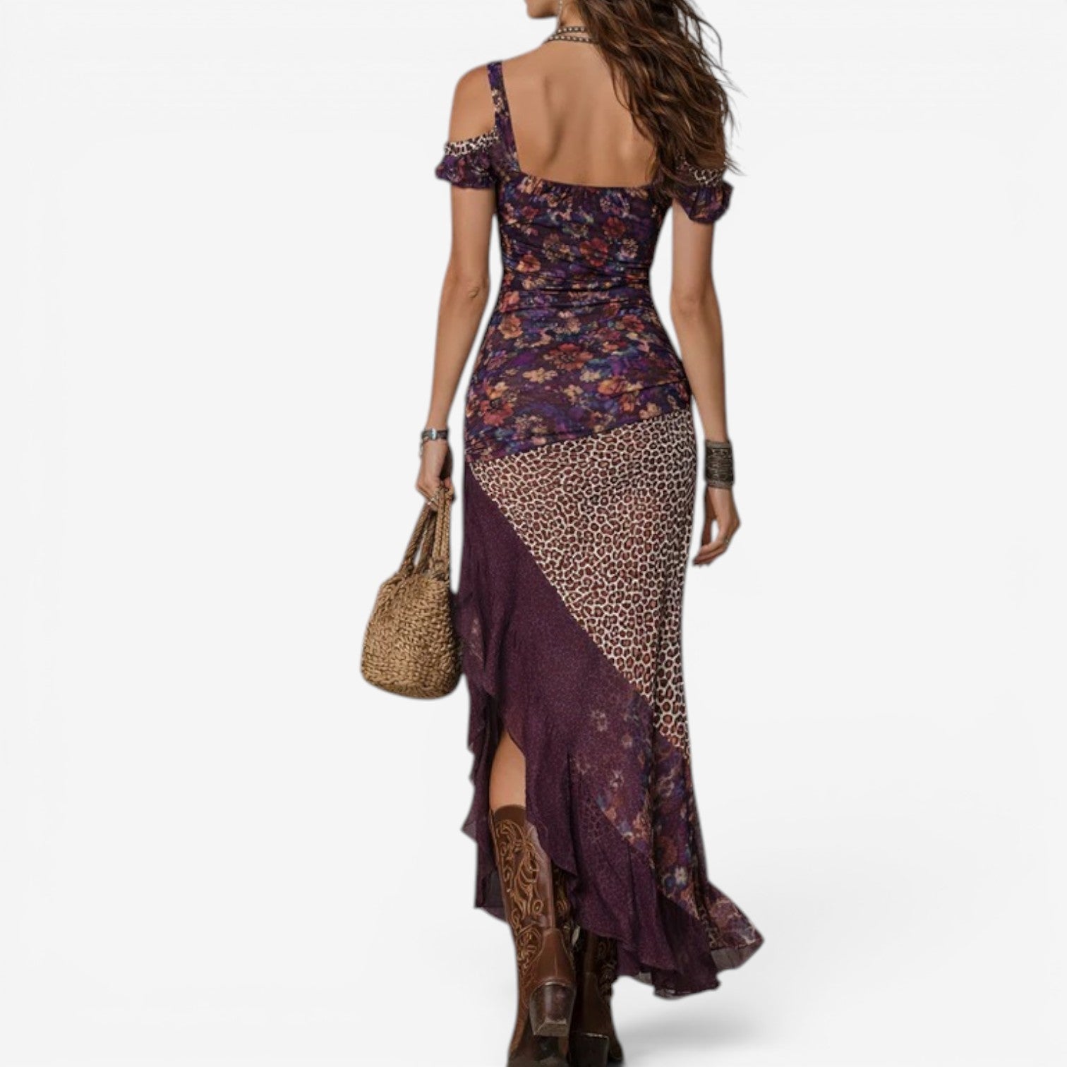 Kaeli™ Abito maxi patchwork bohémien