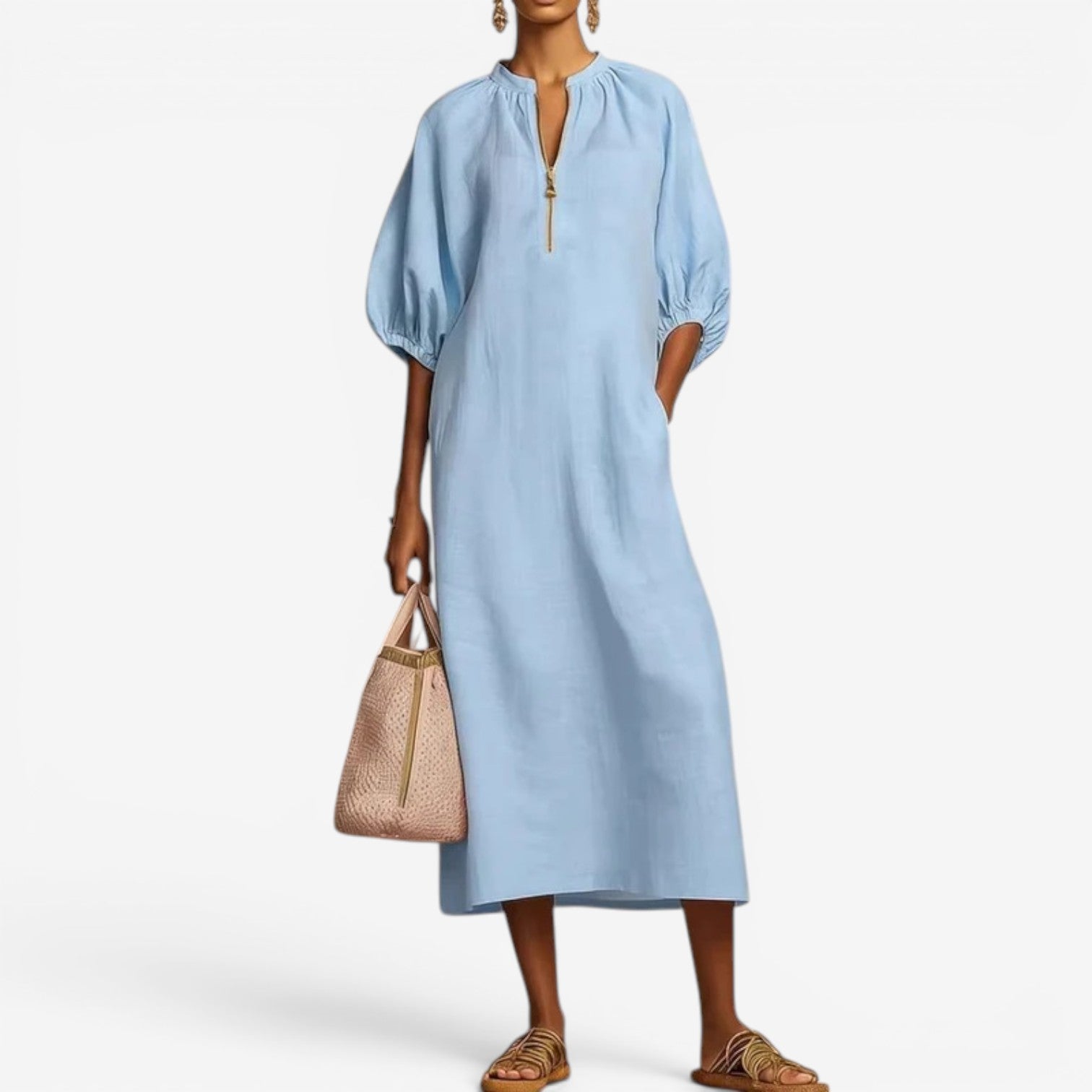 Francen™ Abito midi con zip