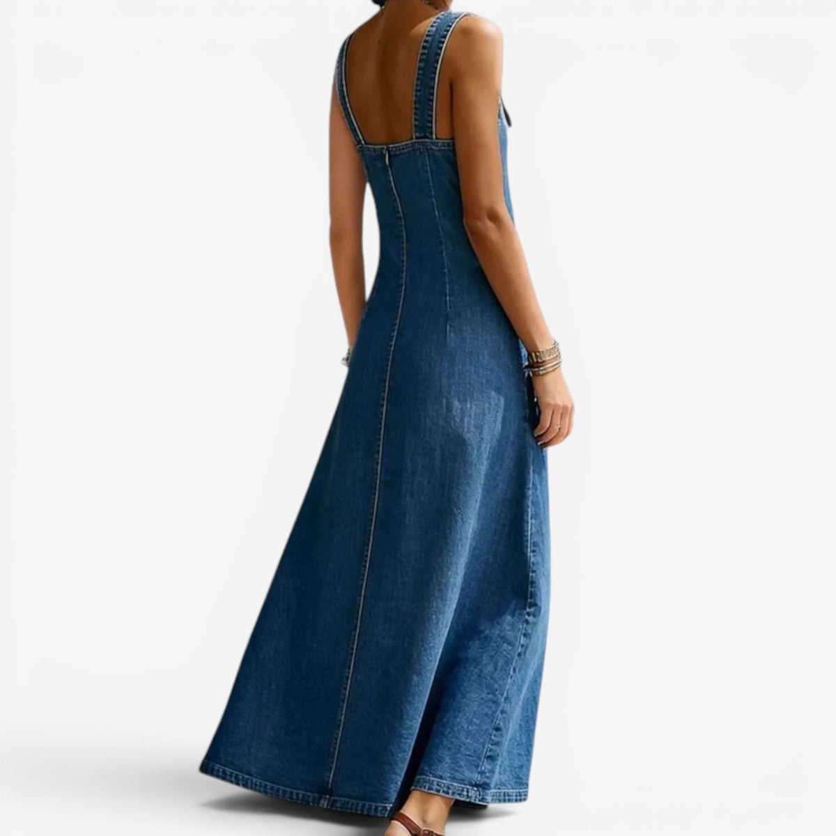 Ellen™ Abito lungo in denim stile