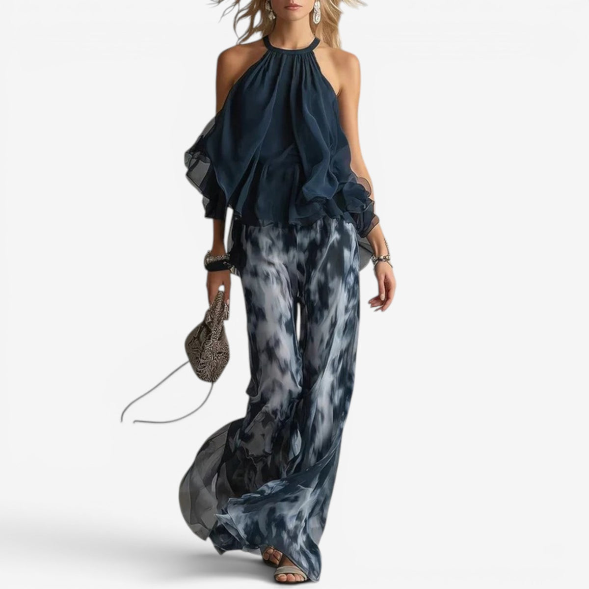 Marianne™ Completo pantaloni con ruches