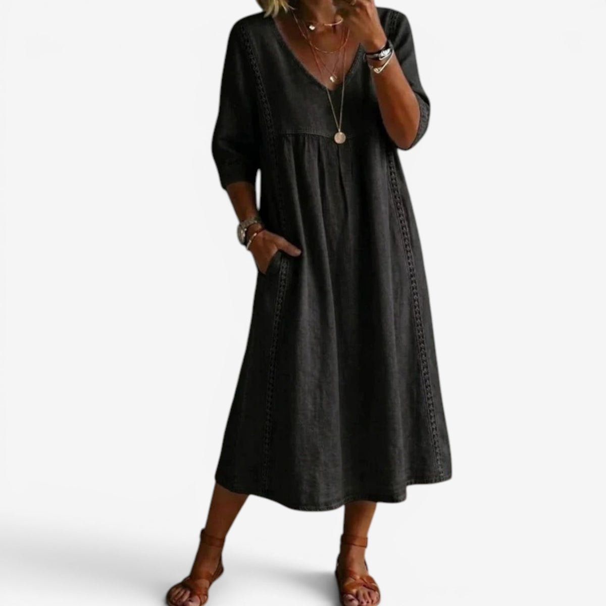 Carolline™ Vestito estivo con ricami